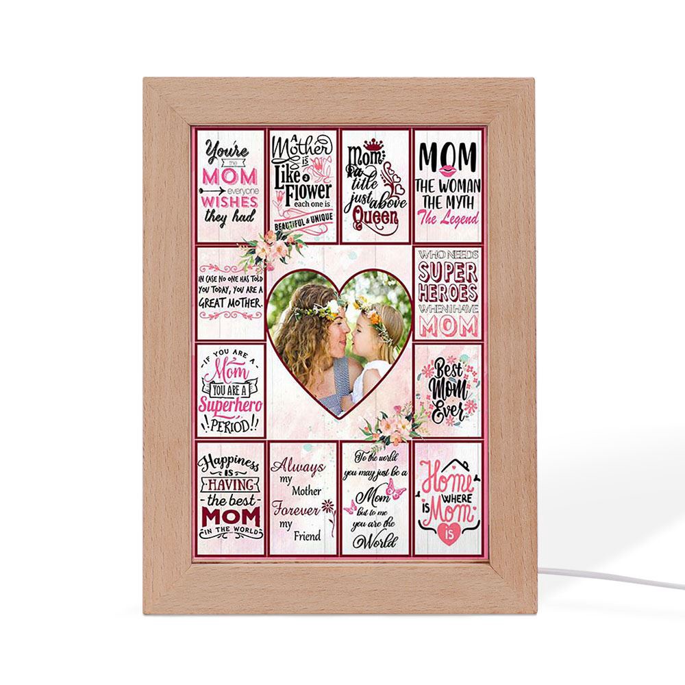 Custom I Love You Mom Frame Lamp, Picture Frame Light, Frame Lamp, Mother’s Day Gifts