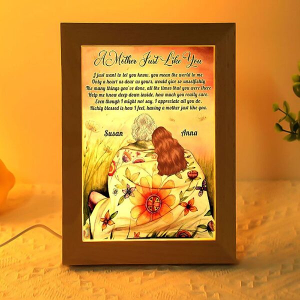 Custom Mother And Daughter Frame Lamp, Picture Frame Light, Frame Lamp, Mother’s Day Gifts