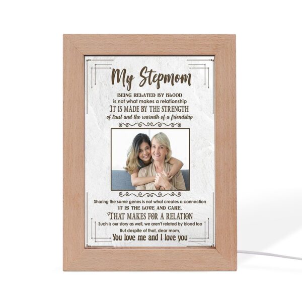 Custom My Stepmom Frame Lamp, Picture Frame Light, Frame Lamp, Mother’s Day Gifts