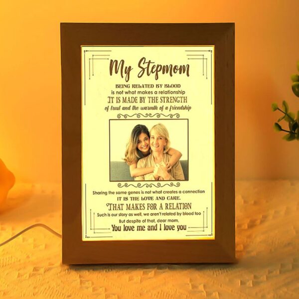 Custom My Stepmom Frame Lamp, Picture Frame Light, Frame Lamp, Mother’s Day Gifts