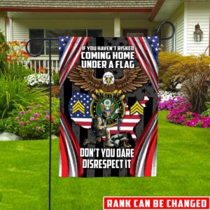 Custom Rank Veteran US Army Flag Home…