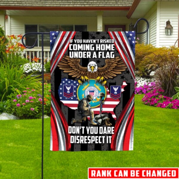 Custom Rank Veteran US Navy Garden Home Decor Memorial Day, Veterans Flags, Veterans Day Flag