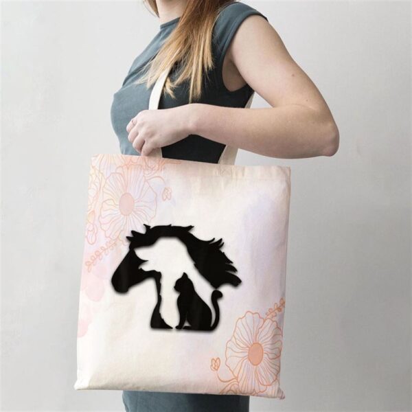 Cute Horse Dog Cat Lover Tee Women Mothers Day Tote Bag, Mom Tote Bag, Tote Bags For Moms, Mother’s Day Gifts
