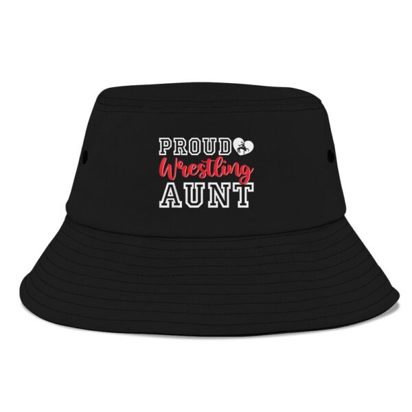 Cute Proud Wrestling Aunt Mothers Day Christmas Bucket Hat, Mother Day Hat, Mother’s Day Gifts