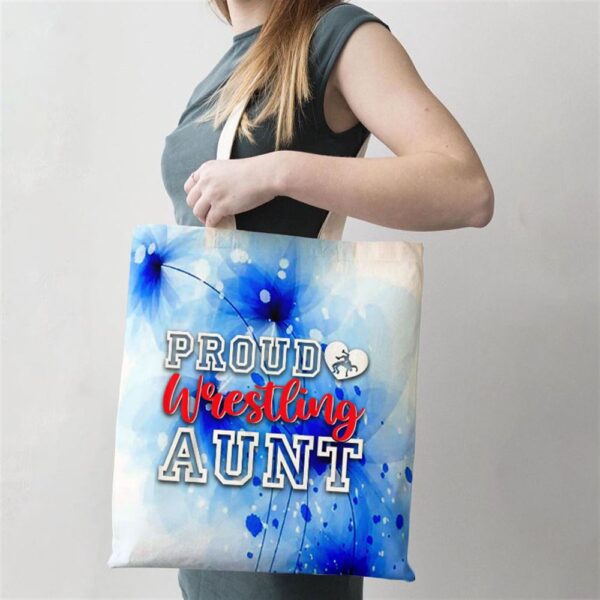 Cute Proud Wrestling Aunt Mothers Day Christmas Tote Bag, Mom Tote Bag, Tote Bags For Moms, Gift Tote Bags