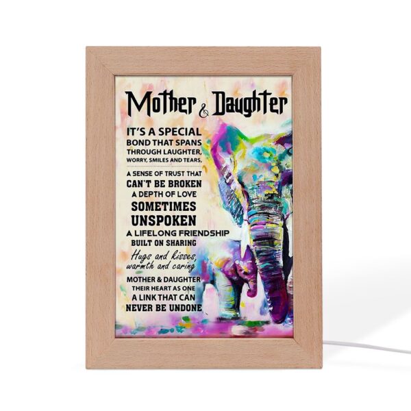 Elephant Mother Daughter It’S A Special Bond That Spans Frame Lamp, Picture Frame Light, Frame Lamp, Mother’s Day Gifts