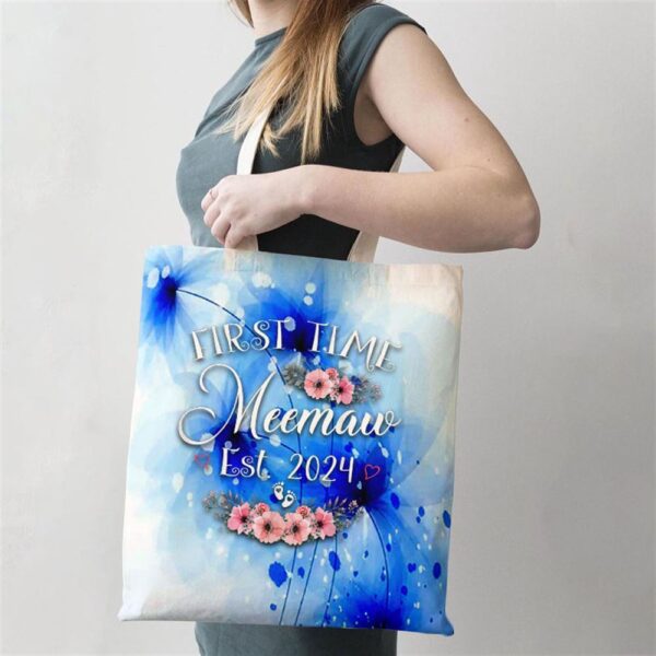 First Time Meemaw 2024 Mothers Day Soon To Be Mom Pregnancy Tote Bag, Mom Tote Bag, Tote Bags For Moms, Gift Tote Bags