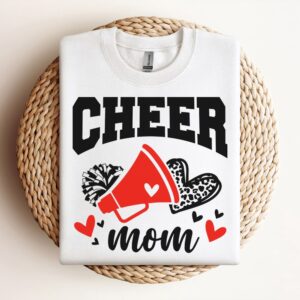Football Leopard Print Heart Sweatshirt, Mother Sweatshirt,…