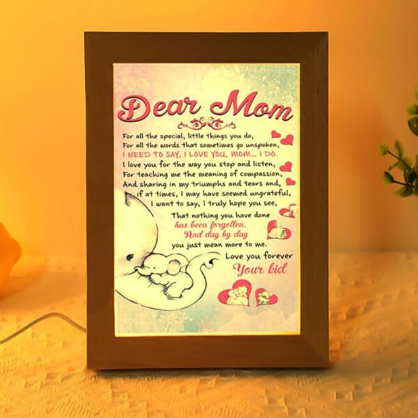 For All The Special Elephant Frame Lamp, Picture Frame Light, Frame Lamp, Mother’s Day Gifts