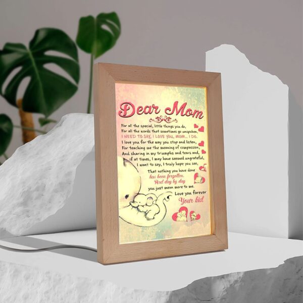 For All The Special Elephant Frame Lamp, Picture Frame Light, Frame Lamp, Mother’s Day Gifts