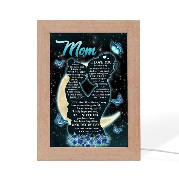 For All The Times Daughter To Mom Frame Lamp, Picture Frame Light, Frame Lamp, Mother’s Day Gifts
