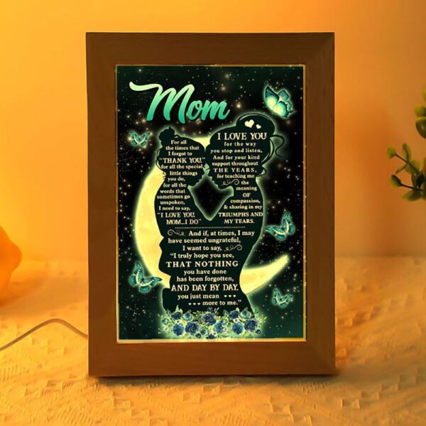 For All The Times Daughter To Mom Frame Lamp, Picture Frame Light, Frame Lamp, Mother’s Day Gifts