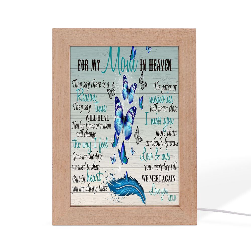 For My Mom In Heaven Frame Lamp, Picture Frame Light, Frame Lamp, Mother’s Day Gifts