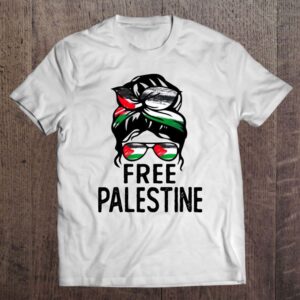 Free Palestine Free Gaza Messy Bun Mother’s…