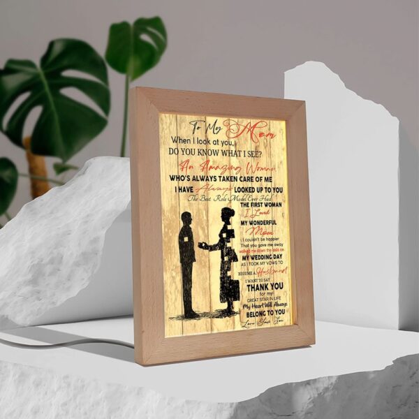 Gift For Mom From Love Your Son Vertical Frame Lamp, Picture Frame Light, Frame Lamp, Mother’s Day Gifts