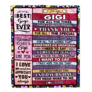 Gigi Blanket From Granddaughter Grandson Thank You…