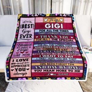 Gigi Blanket From Granddaughter Grandson Thank You For The Love Personalized Blanket For Mom Mother s Day Gifts Blanket 2 ptkoaj.jpg