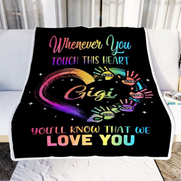 Gigi Blanket From Grandkids Granddaughter Grandson We Love You Grandparent, Personalized Blanket For Mom, Mother’s Day Gifts Blanket