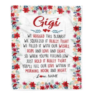 Gigi Blanket From Grandkids Grandson Granddaughter We Hugged This Blanket Personalized Blanket For Mom Mother s Day Gifts Blanket 1 svfpyz.jpg