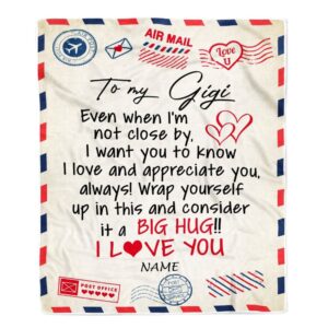 Gigi Blanket From Grandkids I Love You Hugs Air Mail Letter Personalized Blanket For Mom Mother s Day Gifts Blanket 1 z0zexj.jpg