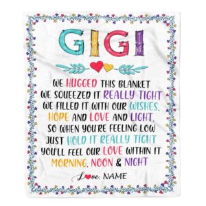 Gigi Blanket From Grandkids We Hugged This Blanket Personalized Blanket For Mom Mother s Day Gifts Blanket 1 ebswrz.jpg