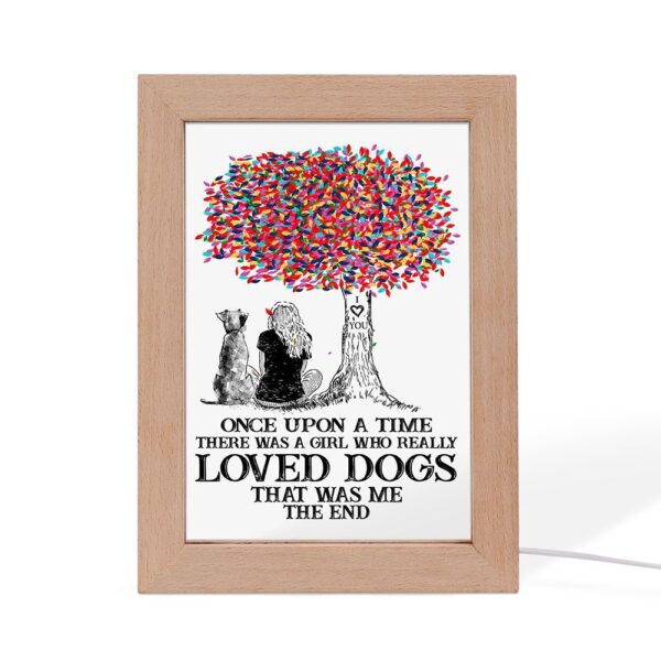 Girl Loved Dogs Frame Lamp, Picture Frame Light, Frame Lamp, Mother’s Day Gifts