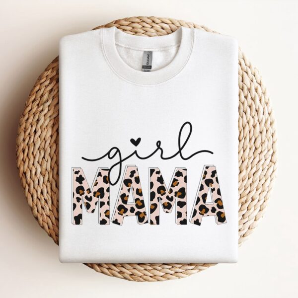 Girl Mama Leopard Sweatshirt, Mother Sweatshirt, Sweatshirt For Mom, Mum Sweatshirt