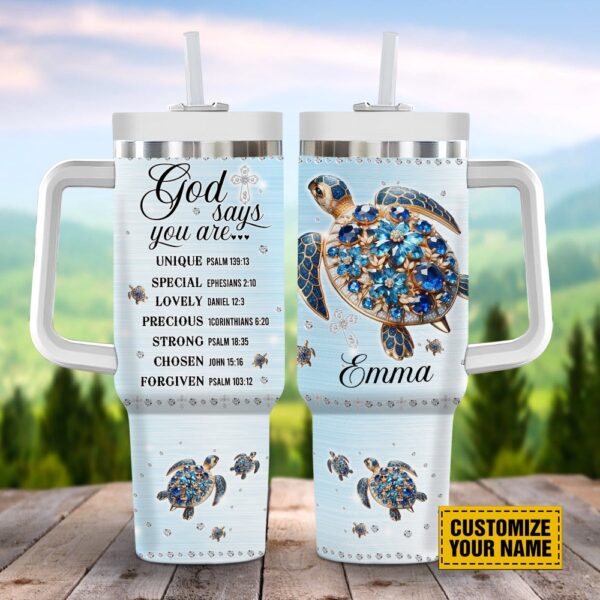 God Says You Are Stanley Tumbler 40oz, Christian Tumbler, Christian Tumbler Cups