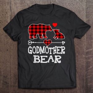 Godmother Bear Christmas Pajama Red Plaid Buffalo…