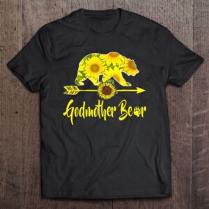 Godmother Bear Sunflower Birthday Sunflower Outfit T-Shirt,…