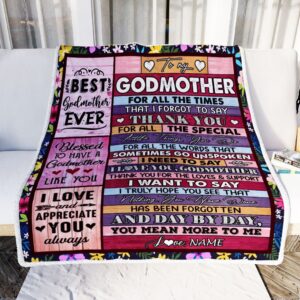 Godmother Blanket From Niece Nephew Thank You For The Love Personalized Blanket For Mom Mother s Day Gifts Blanket 2 r1ahca.jpg