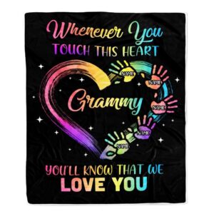 Grammy Blanket From Grandkids Granddaughter Grandson We Love You Grandparent Bed Personalized Blanket For Mom Mother s Day Gifts Blanket 1 wvtx6g.jpg