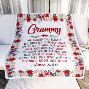 Grammy Blanket From Grandkids Grandson Granddaughter We Hugged This Blanket Personalized Blanket For Mom Mother s Day Gifts Blanket 2 rlhnha.jpg