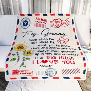 Grammy Blanket From Grandkids Love Big Hug Air Mail Letter Sunflower Personalized Blanket For Mom Mother s Day Gifts Blanket 2 qij7r2.jpg