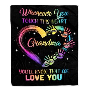 Grandma Blanket From Grandkids Granddaughter Grandson We Love You Grandparent Personalized Blanket For Mom Mother s Day Gifts Blanket 1 dkft4b.jpg