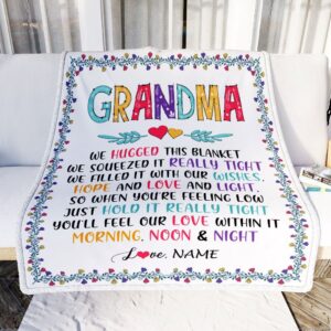 Grandma Blanket From Grandkids We Hugged This Blanket Personalized Blanket For Mom Mother s Day Gifts Blanket 2 hefibg.jpg