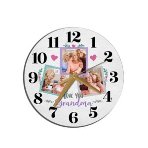 Grandma Love You Photo Grey Mother s Day Birthday Gift Personalised Wooden Clock Mother s Day Clock Custom Mothers Day Gifts 1 flj9wx.jpg