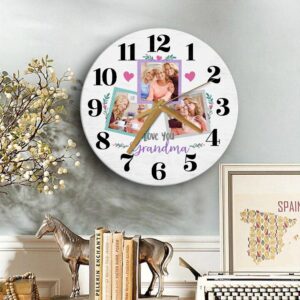 Grandma Love You Photo Grey Mother s Day Birthday Gift Personalised Wooden Clock Mother s Day Clock Custom Mothers Day Gifts 2 gxcguf.jpg