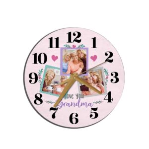 Grandma Love You Photo Pink Mother s Day Birthday Gift Personalised Wooden Clock Mother s Day Clock Custom Mothers Day Gifts 1 t185ur.jpg