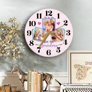 Grandma Love You Photo Pink Mother s Day Birthday Gift Personalised Wooden Clock Mother s Day Clock Custom Mothers Day Gifts 2 h8ea9z.jpg