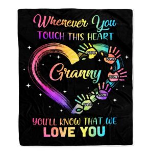 Granny Blanket From Grandkids Granddaughter Grandson We Love You Grandparent Bed Personalized Blanket For Mom Mother s Day Gifts Blanket 1 xlhyrp.jpg