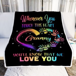 Granny Blanket From Grandkids Granddaughter Grandson We Love You Grandparent Bed Personalized Blanket For Mom Mother s Day Gifts Blanket 2 pjfa8a.jpg