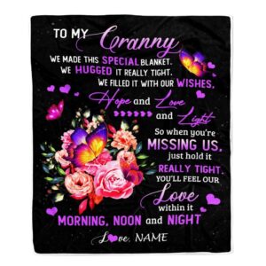 Granny Blanket From Grandkids Granddaughter We Made This Special Blanket Flower Personalized Blanket For Mom Mother s Day Gifts Blanket 1 khwsom.jpg