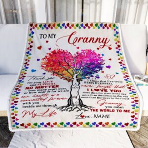 Granny Blanket From Grandkids Never Forget That I Love You You Mean The World to Me Personalized Blanket For Mom Mother s Day Gifts Blanket 2 djcanj.jpg