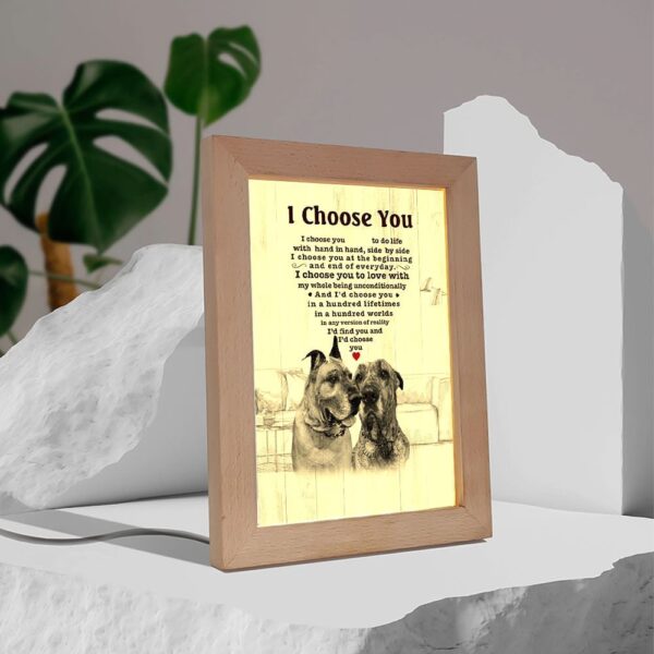 Great Dane I Choose You Bulldog Lover Dog Mom Frame Lamp, Picture Frame Light, Frame Lamp, Mother’s Day Gifts