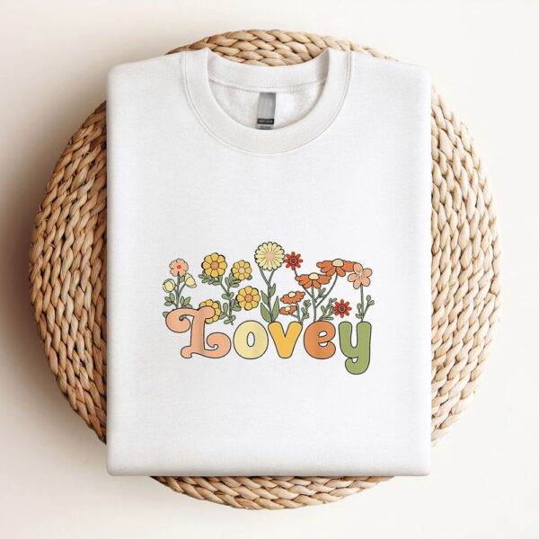 Groovy Lovey Grandmother Flowers Lovey Grandma Sweatshirt, Mother Sweatshirt, Sweatshirt For Mom, Mum Sweatshirt