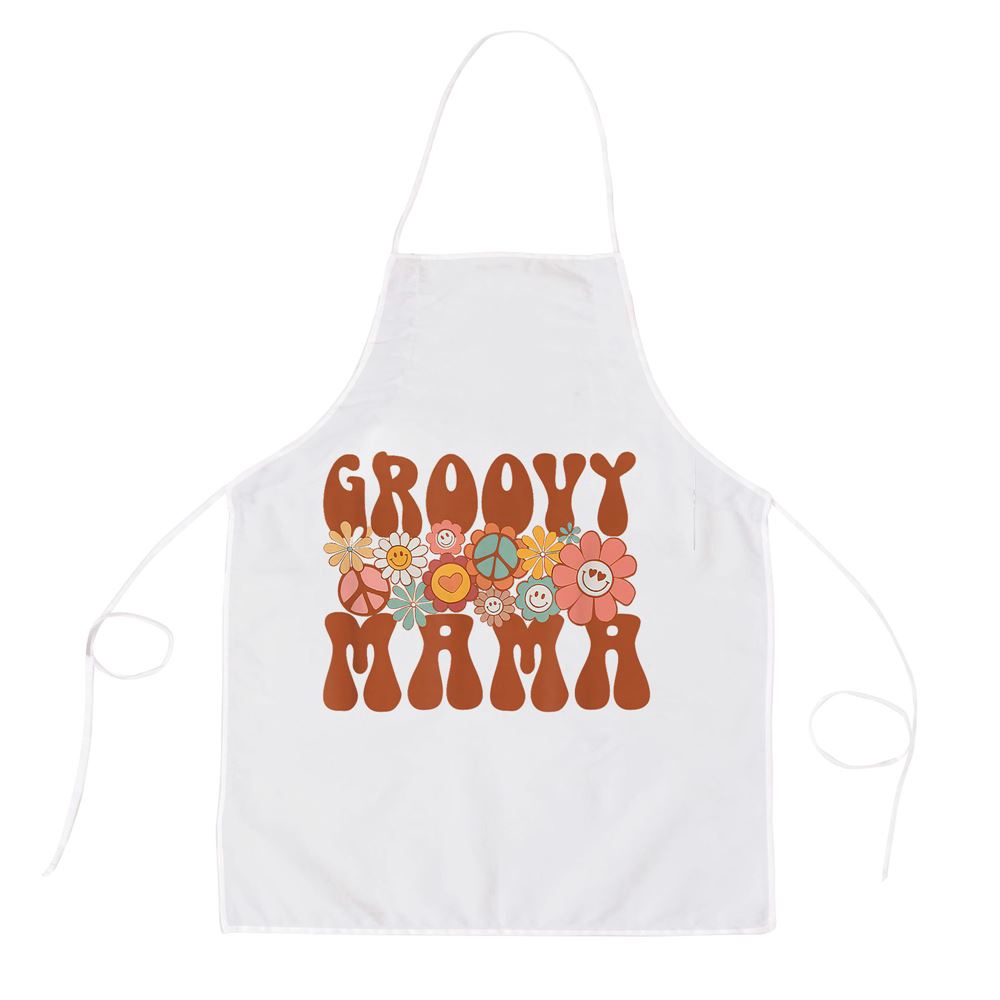 Groovy Mama Retro Matching Family Baby Shower Mothers Day Apron, Mothers Day Apron, Mother’s Day Gifts
