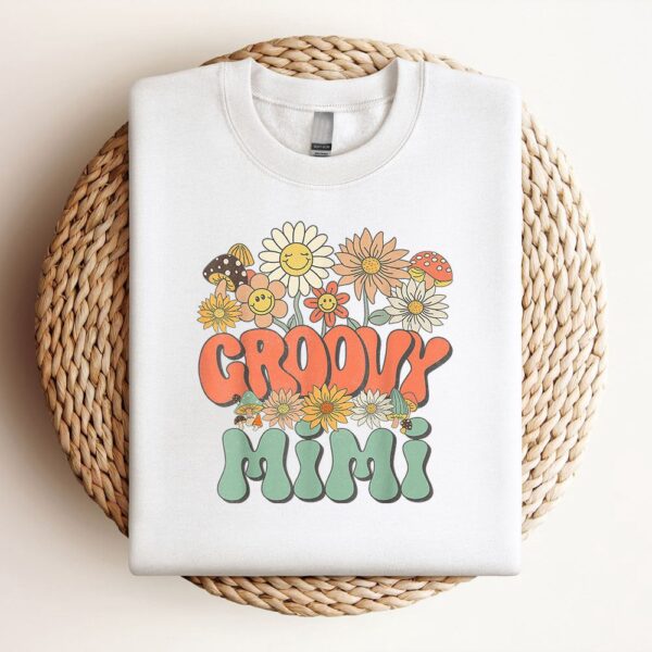 Groovy Mimi Floral Hippie Retro Daisy Flower Mothers Day Sweatshirt, Mother Sweatshirt, Sweatshirt For Mom, Mum Sweatshirt