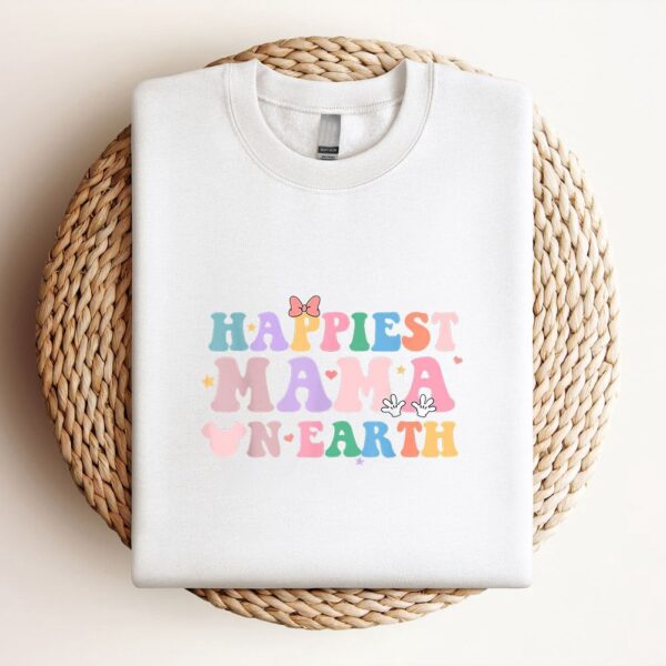 Happiest Mama On Earth Retro Groovy Mom Happy Mothers Day Sweatshirt, Mother Sweatshirt, Sweatshirt For Mom, Mum Sweatshirt