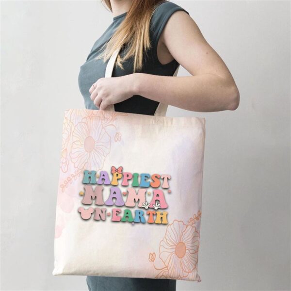 Happiest Mama On Earth Retro Groovy Mom Happy Mothers Day Tote Bag, Mom Tote Bag, Tote Bags For Moms, Mother’s Day Gifts